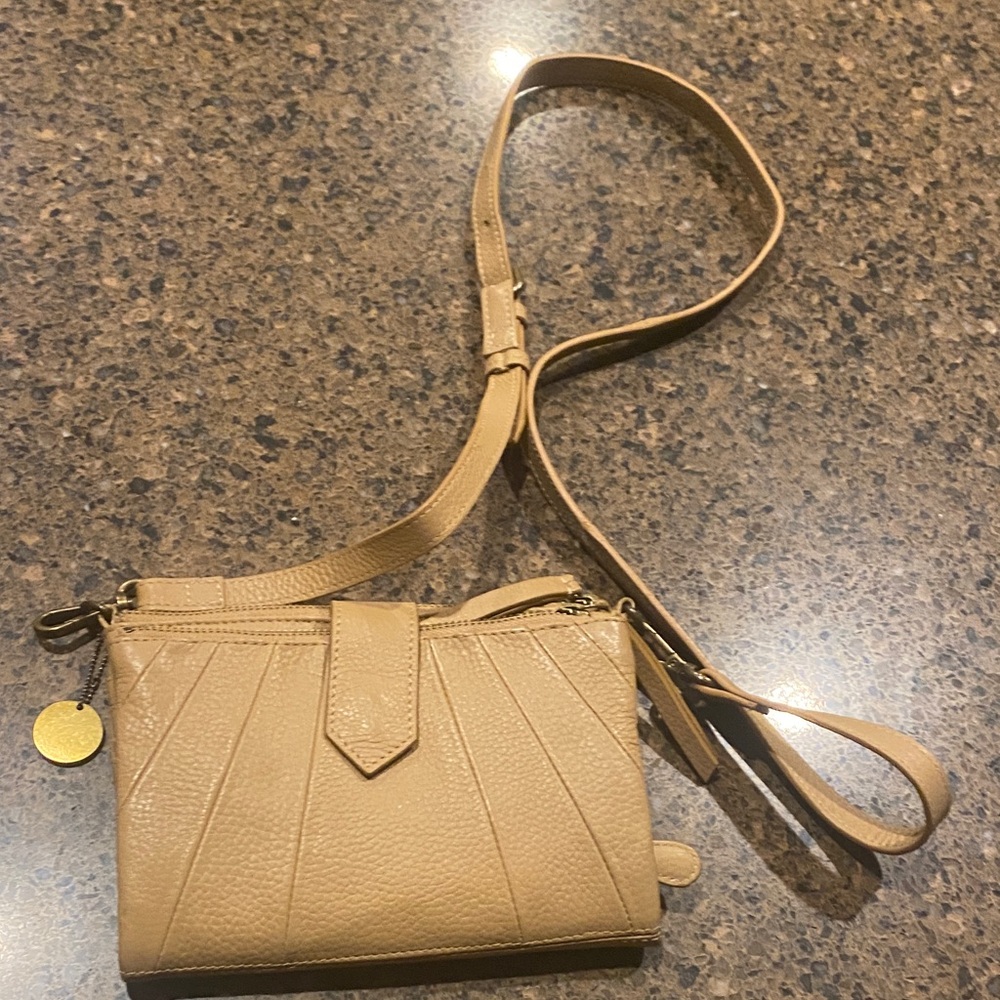 Lucky Brand Tan Leather Crossbody Bag